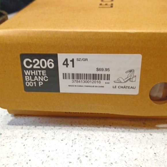 LE Chateau White Sandals - Picture 9 of 10